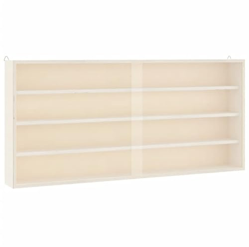 WGYHOME Vitrine de collection en bois avec portes 80 x 8,5 x 37 cm, étagères murales pour salle de bain, chambre, salon, cuisine, étagère suspendue pour livres/rangement/décoration de chambre