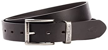 camel active Herren Ledergürtel - Hochwertiges Echtleder, 3,5 cm breit - Perfekt für Hosen, Jeans und Anzüge Dunkelbraun menswear-S