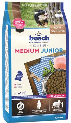 bosch HPC Medium Junior | Hundetrockenfutter zur Aufzucht mittelgroßer Rassen | 1 x 1 kg