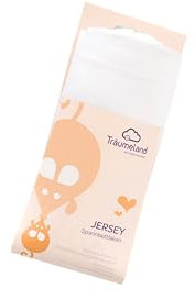 Träumeland TT02008 Spannbetttuch Jersey, weiß, 50 x 100 cm