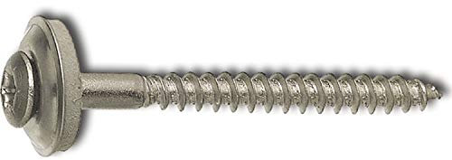 Spenglerschrauben Edelstahl 4.5x35 mm; 100 Stück; mit Dichtscheibe D = 15 mm; A2 Spengler Schrauben; Torx Antrieb TX20