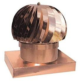 COMIGNOLO GIREVOLE RAME TONDO FUMAIOLO ASPIRATORE CANNE FUMARIE (cm 27 diametro)