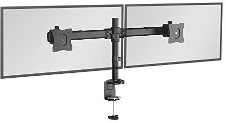 RICOO Monitor Halterung 2 Monitore Bildschirmhalterung Dual Monitor-Arm Monitorhalterung Ständer Arme für 13-27 Zoll Computermonitore PC Gaming Bildschirm TS6211 Stand Tischhalterung Monitor-Halter