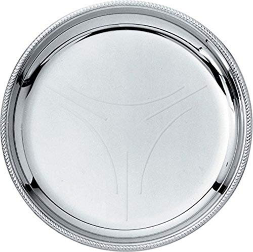 Alessi – 800/10 – Quecksilber Untertasse aus Satin mit Rand glänzend – Set von 6, Edelstahl