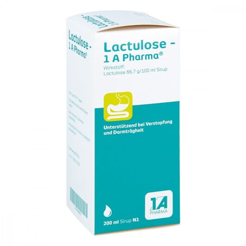 Lactulose - 1 A Pharma® | Sirup | Abführmittel bei Verstopfung | 200 ml | Unterstützt die natürliche Darmtätigkeit, sorgt für weichen Stuhlgang, gut dosierbar, für Erwachsene und Kinder geeignet