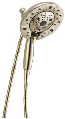 Delta Faucet 5-Spray In2ition Dual Shower Head with Handheld Spray, H2Okinetic Shower Head with Hose, Showerheads, Handheld Shower Heads, Magnetic Docking, Polished Nickel 58480-PN-PK