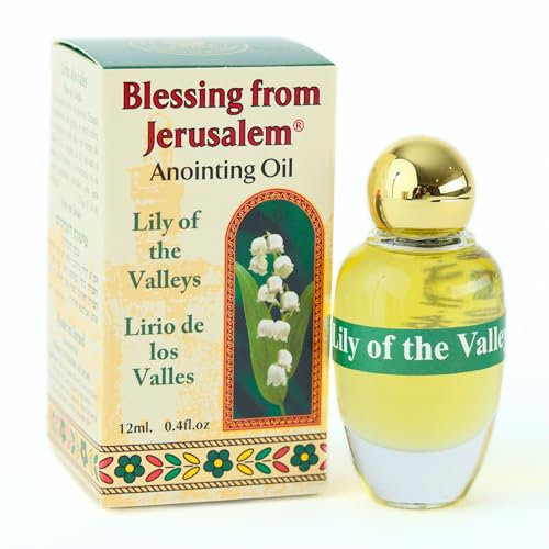 Aceite de unción con especias bíblicas de Jerusalén 9.6 g (10 ml) (Lirio de los valles)