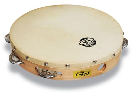 Latin Percussion CP379 Tambourinee bois 10'' avec peau Beige