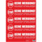 Keine Werbung! 4x5 Briefkastenaufkleber rot - Aufkleber - Keine kostenlosen Zeitungen, Handzettel, Wurfsendungen und Wochenzeitungen! Für den Briefkasten - Zeitungsrolle