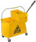Curvaso Floor Cleaning Large 20 Litre Kentucky Mop Bucket and Wringer System with Wheels Carrying Handle Strong and Durable for Commercial Use Yellow