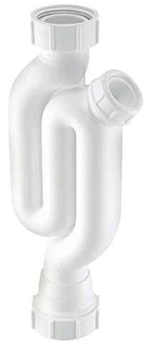 McAlpine X10 75mm Water Seal Straight-Through Trap with 1.25 Multifit Compression Outlet and Cleaning Eye