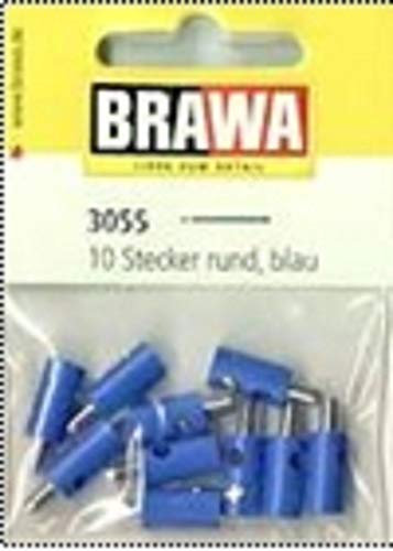 10 Stecker rund, blau