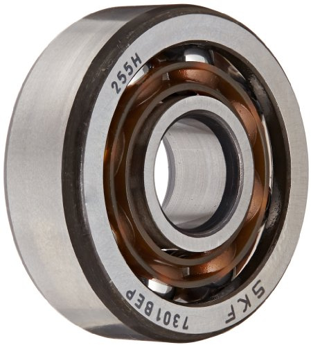 SKF 7301 BEP Medium Series Angular Contact Bearing, Maximum Capacity, ABEC 1 Precision, 40° Contact Angle, Open, Polyamide/Nylon Cage, Normal Clearance, 12mm Bore, 37mm OD, 12mm Width, 5000lbf Static Load Capacity, 10600lbf Dynamic Load Capacity