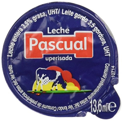 Calidad Pascual - Leche Pascual Entera - Caja de 150 Tarrinas de 14 ml - Monodosis, Sin necesidad de refrigeración