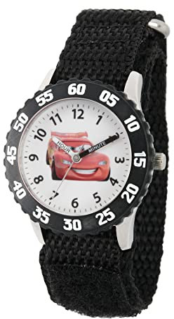 Disney by Ewatchfactory - W000082 - Montre Enfant Cars - Quartz - Pédagogique - Bracelet Nylon Noir