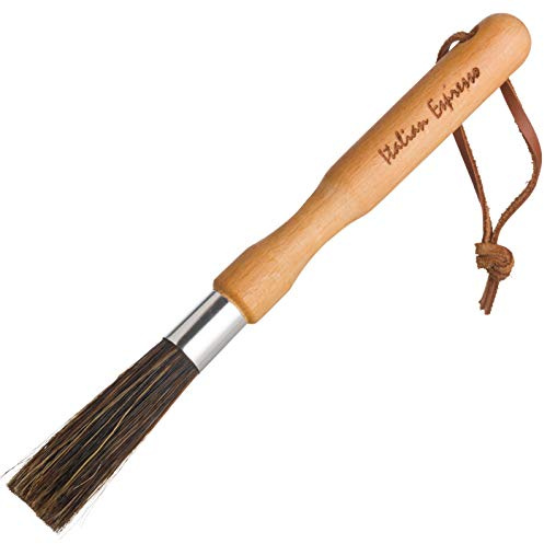 Redecker [W1025] Espressopinsel, Buche, gerader Griff,dunkle Borste