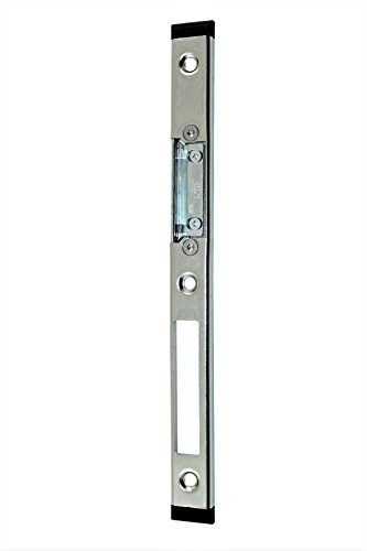 GU BKS Secury Haustür Schließblech mit AT-Stück Rechts 232x20x6mm mit U-Stulp, Stahl verzinkt, Silber Hell Verzinkt, Türschließer
