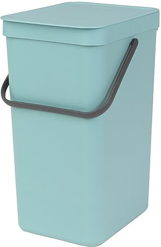 Brabantia Sort & Go Einbaubehälter, Plastik, Minzgrün, 16L