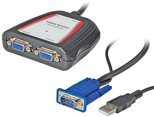 VALUE Portabler VGA Video-Splitter, 2fach, 250MHz