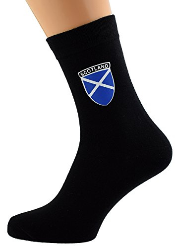 GTR Scotland Shield Flag Design Socks UK Adult Size 5-12 (X6N074)