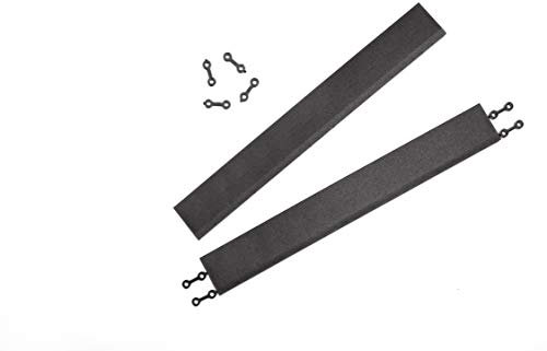 andiamo Kantenleiste zur Kunststofffliese Bodenfliese Gartenfliese Länge: 38 cm, Set: 2 Kantenleisten, schwarz