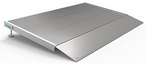EZ-ACCESS - Wheelchair Ramp - Portable Threshold Ramp for Doorways and Home Steps, Self Supporting Aluminum Angled Entry Threshold Ramp for Uneven Surfaces and Single Step Rises - 24 x 36.25 Inch