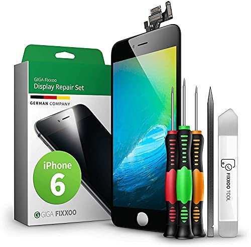 GIGA Fixxoo® iPhone 6 Display Original [inkl. Werkzeug-Kit] - Retina LCD Glas mit Touchscreen - Original iPhone Display Reparatur Set - Ersatzdisplay für iPhone mit Werkzeugkit