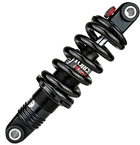 DNM Dämpfung, 2 Systeme, Mountainbike, Stoßdämpfer hinten, Vorspannung, eloxierte Aluminiumlegierung, 6061 Schraubenfeder, 340 kg – 165 mm