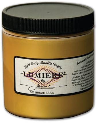 Jacquard Products Lumiere Fabric Paint BRT, Bright Gold, One Size