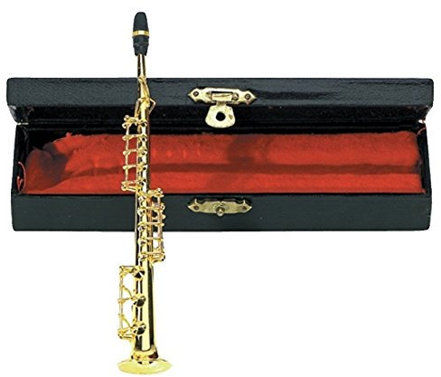Gewa 980581 Miniaturinstrument Sopran Saxophon im Etui, ca. 15 cm