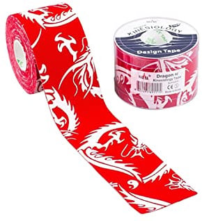 Original Nasara Dragon Tape, Design Kinesiology Tape, 5cm x 5m, rot