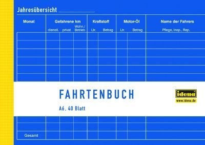 Idena Fahrtenbuch A6 (10er Vorteilspack)