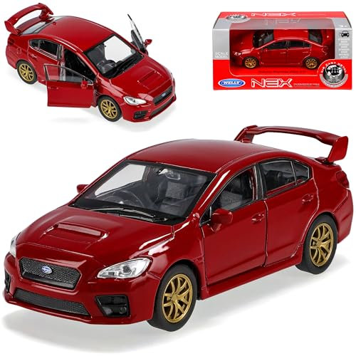 Welly Subaru Impreza WRX STI Limousine Rot Ab 2014 ca 1/43 1/36-1/46 Modell Auto
