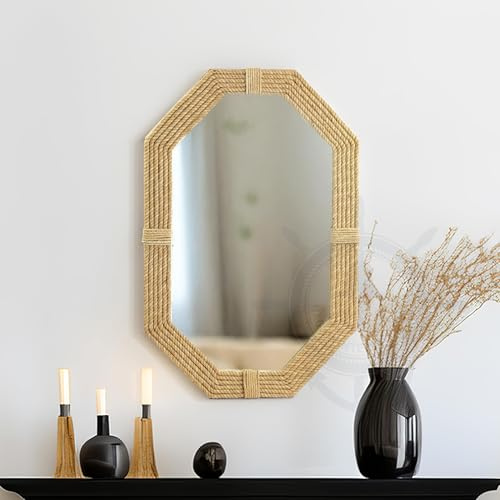 Nagina International Miroir Tenture Murale en Jute Nautique