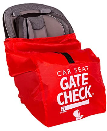 JL Childress Gate Check Bag for Car Seats for Newborn and Above (Red)
