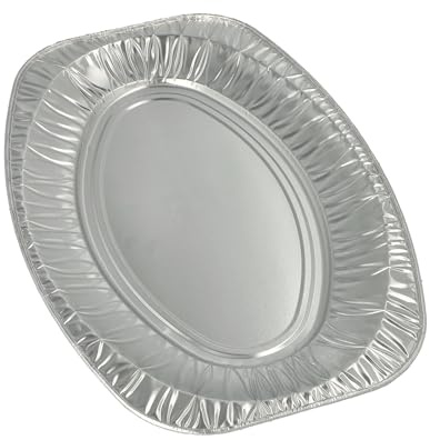 PAPSTAR 100 Servierplatten, Alu oval 44,5 cm x 29,5 cm