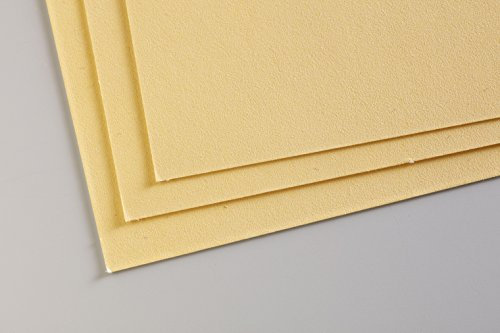 Clairefontaine 296022C Packung (mit 5 Zeichenbögen Pastelmat, 70 x 100 cm, 360 g, ideal für Trockentechniken und Pastell) buttergelb