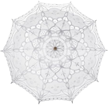 TOPTIE Vintage Lace Parasol Wedding Bridal Umbrella for Photograph