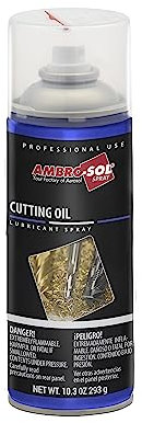 Ambro-Sol - OL104 Huile de Coupe, Lubrifiant pour la Coupe et le Travail des Métaux à Haute Dureté, Adapté pour le Secteur Hydraulique et de l’Acier, Spray en Fer Blanc Recyclable 400 ml