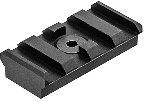 UTG Pro Unisex – Erwachsene M-LOK Rail Section, 4-Slot Picatinny-Schiene, schwarz, one Size