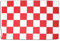 Flaggenfritze Flagge/Fahne Karo Rot-Weiß + gratis Sticker