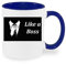 like a boss Kaffeetasse mit Motiv, Tasse mit Druck, auch individuell mit Spruch, Foto, Wunschtext, Wunschname (Blau)