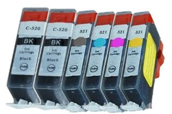 6 Druckerpatronen Tinte für Canon Pixma IP3600 IP4600 MP560 MX860 IP4600 ersetzen PGI520 und CLI521