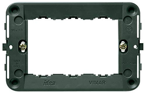 Vimar 16713 Supporto 3 Moduli, Grigio