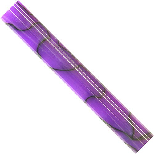 Chestnut Products CHARNWOOD Woodturning AR09 Acrylic Pen Blanks Light Purple with Black Swirl