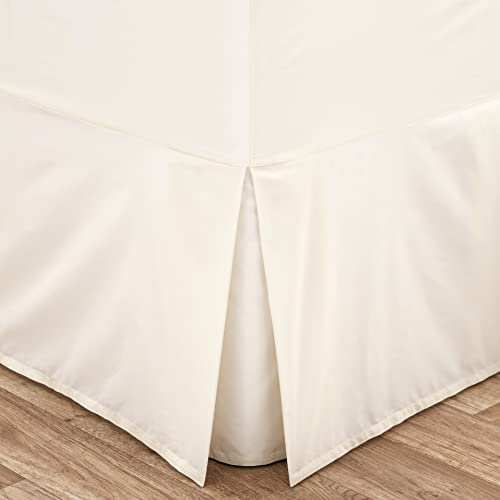 Catherine Lansfield Easy Iron Percale Combed Double Fitted Valance Sheet Cream