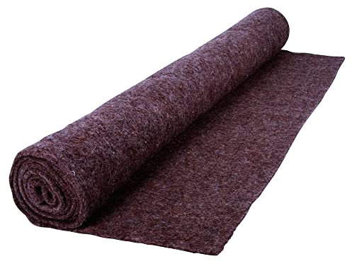 NOOR Winterschutzmatte für Topfpflanzen, aus Schafwolle (100 x 150cm) in braun I 100% Naturfaser mit ca. 4mm Stärke I Frostschutz für Pflanzen