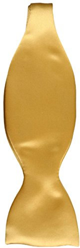 TigerTie Selbstbinder Seidenfliege in gold hellgold einfarbig Uni, Spitzenqualität, Querbinder 100% Seide + Aufbewahrungsbox