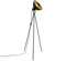 Qazqa - Modern Industrie-Stehlampe Stativ schwarz mit Gold I Messing - Magna Basic 25 I Wohnzimmer I Schlafzimmer - Stahl Rund I Länglich - LED geeignet E27