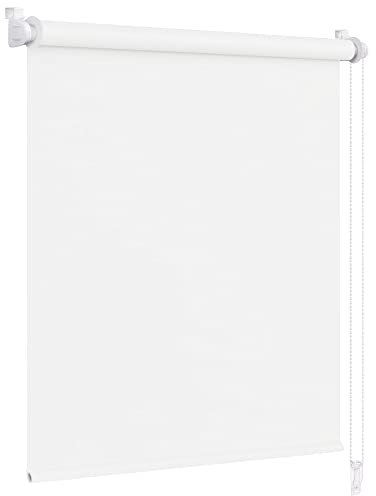 Victoria M. Klemmfix Verdunkelungsrollo ohne Bohren Rollo Seitenzugrollo Verdunkelung für Fenster und Türen, 90 x 230 cm, Weiß